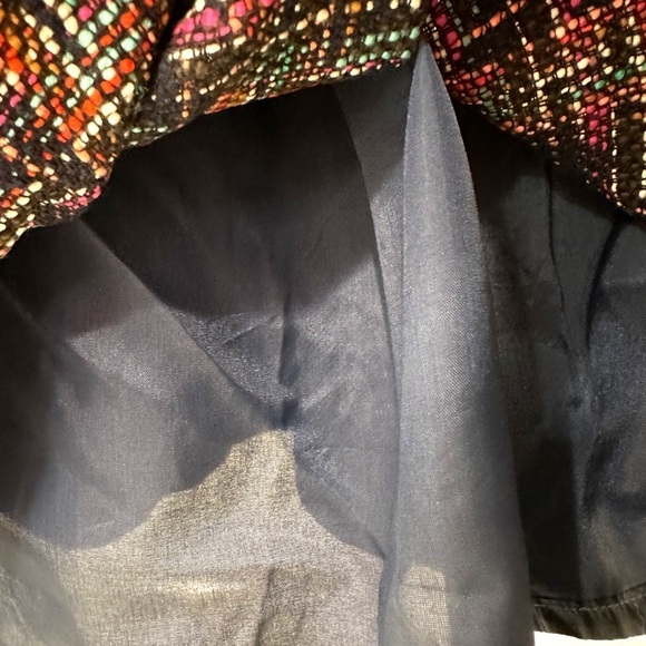 Shoshanna Navy Pink Multicolor Textured Tweed Sleeveless Fit & Flare Dress - Picture 11 of 12